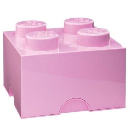 LEGO úložný box 250 x 250 x 180 mm - světle růžová