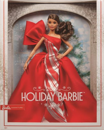 Barbie vánoční panenka brunetka