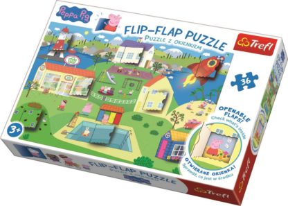Puzzle 36 dílků Flip-flap Prasátko Pepa