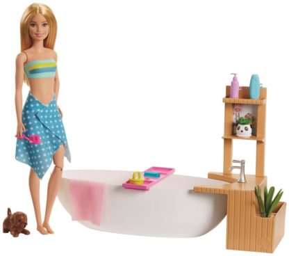 Barbie wellness panenka v lázních herní set