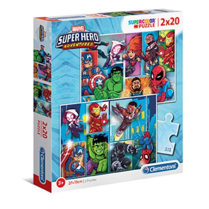 Puzzle Superhrdinové 2x20 dílků