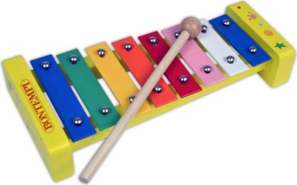 Bontempi Dřevěný xylofon s 8 kovovými notami 24 x 11 x 4