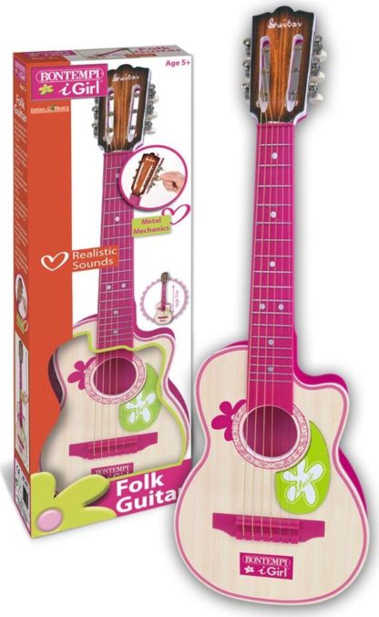 Bontempi Klasická kytara se 6 kovovými strunami 70 x 22